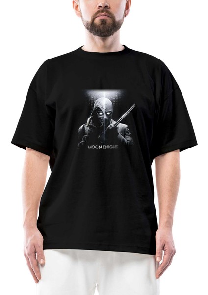 Moon Knight Warrios Oversize Siyah Tişört Oversize Siyah Tişört