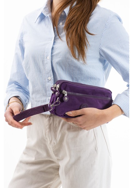 M 231 Mega Bag Krinkıl Kumaş El Omuz Çantası, Telefonluk (Yatay), Clutch
