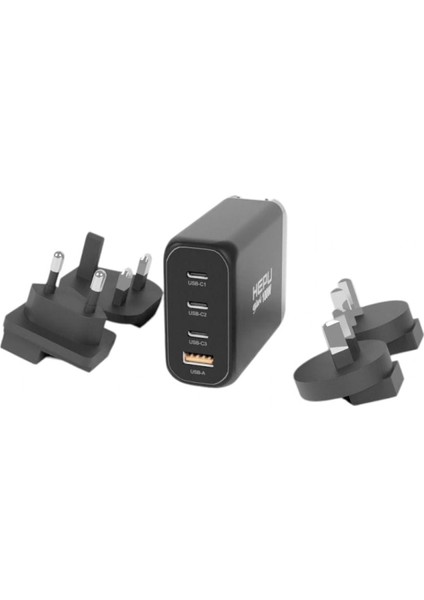 HP-304 100WATT Gan Şarj Adaptörü 4-Port Fast Charger Hızlı Seyehat Adaptörü Universal Pd3.0 Qualcomm Qc4+