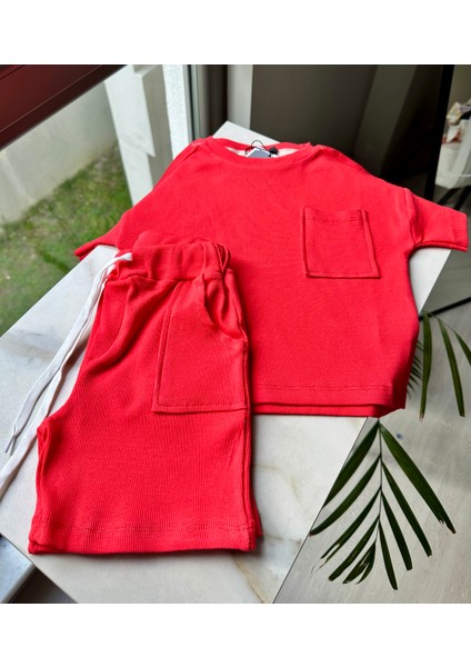 Duru Şortlu Takım - Nar Çiçeği