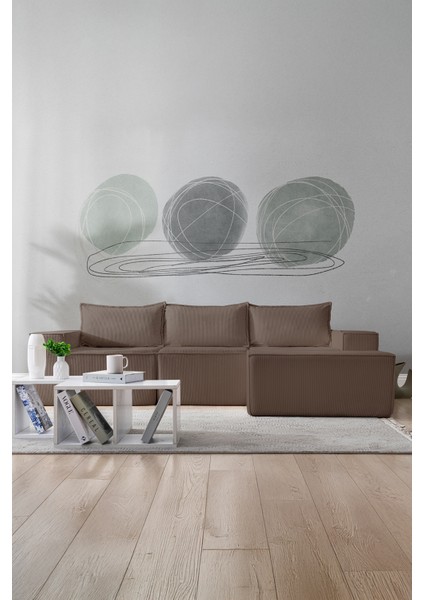 Puzzle Koltuk Tamamen Sünger Minimalist 4 Lü Koltuk