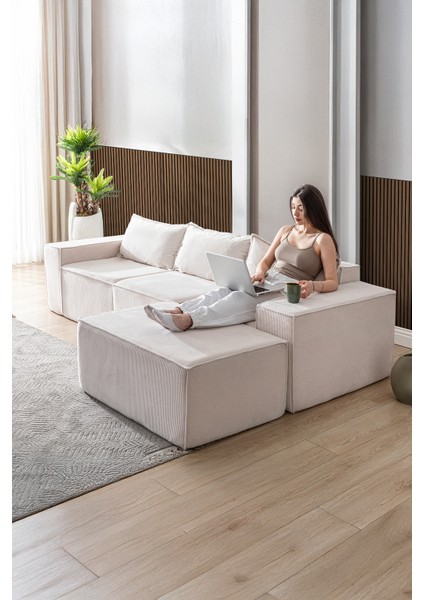 Puzzle Koltuk Tamamen Sünger Minimalist 4 Lü Koltuk modelleri