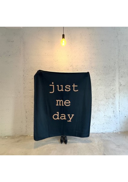 Just Me Day Navy Blue Polar Tv Battaniyesi