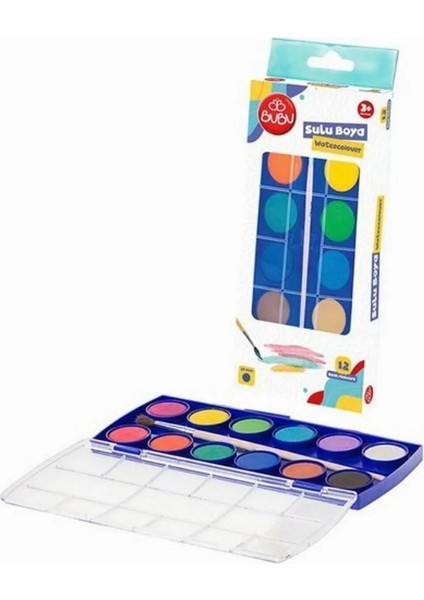 Bubu 3 Lü Boyama Seti Kuru-Sulu ve Pastel Boyama Seti 12 Şer Renk modelleri