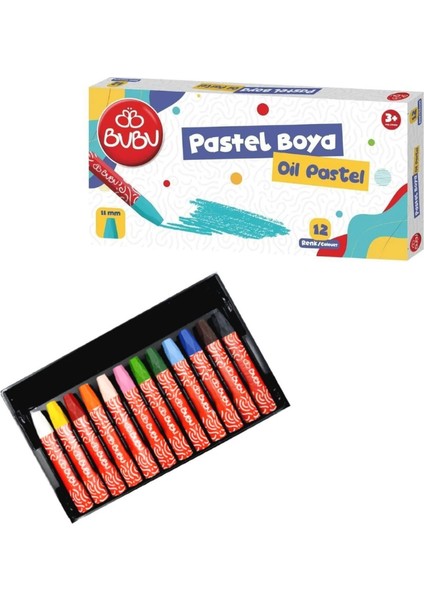 Bubu 3 Lü Boyama Seti Kuru-Sulu ve Pastel Boyama Seti 12 Şer Renk fırsatları