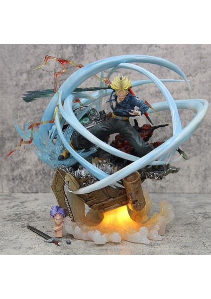 Dragon Ball Trunks Heykeli Heykelcik Çift Başlı Kızdırılabilir Model Süs (Yurt Dışından)