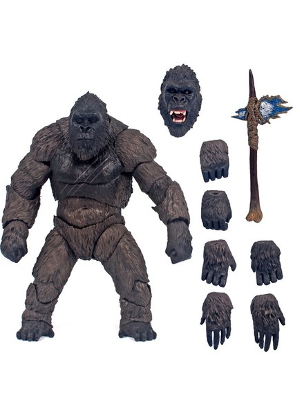 King Kong Vs Godzilla Film Versiyonu King Kong Oyuncak Modeli King Kong Kafatası Adası Goril Figürü (Yurt Dışından)