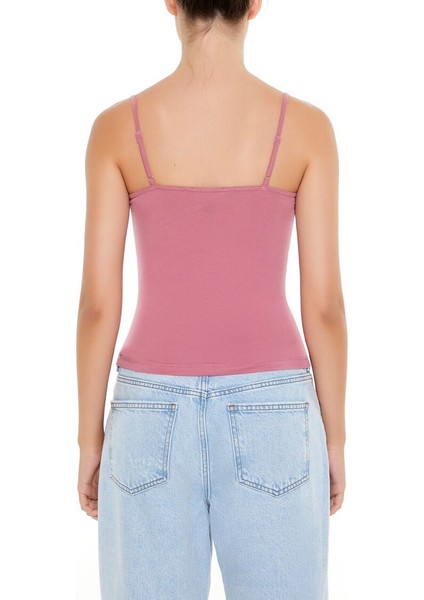 Pamuk Karışımlı Askılı Üst