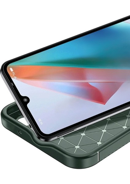 Honor Magic 7 Lite Uyumlu Kılıf Negro Karbon Görünümlü Silikon Koyu Yeşil modelleri