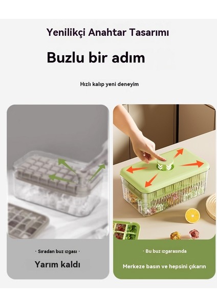 Ev Yaz 28 Kare Çift Katmanlı Presleme Kolay Kalıp Buz Kalıbı (Yurt Dışından)