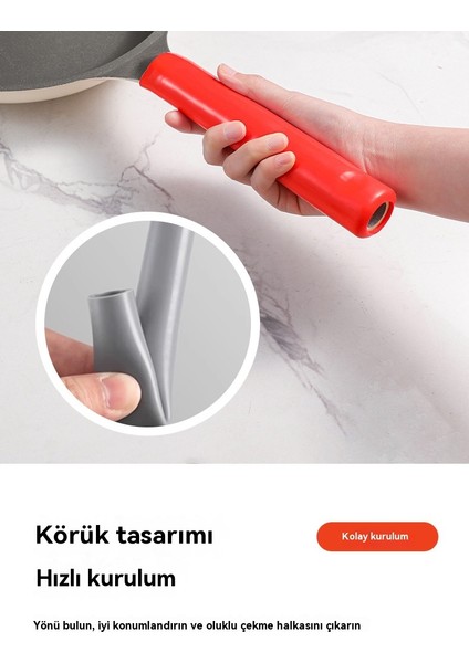 Ev Mutfak Tencere Sap Isı Yalıtım Kolu Ütüleme Önleyici Kapak (Yurt Dışından)