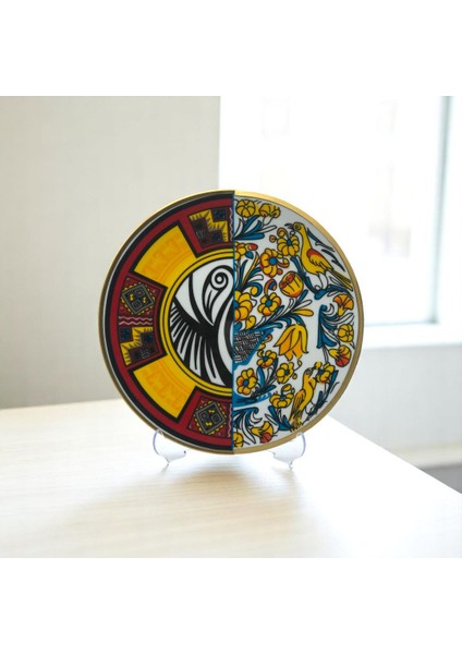 İki Desenli Canga 6'lı Pasta Tabağı