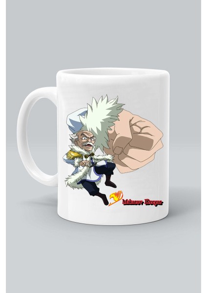 Makarow Drayer Karakter Anime Fairy Tail Baskılı Klasik Beyaz Kupa Bardak