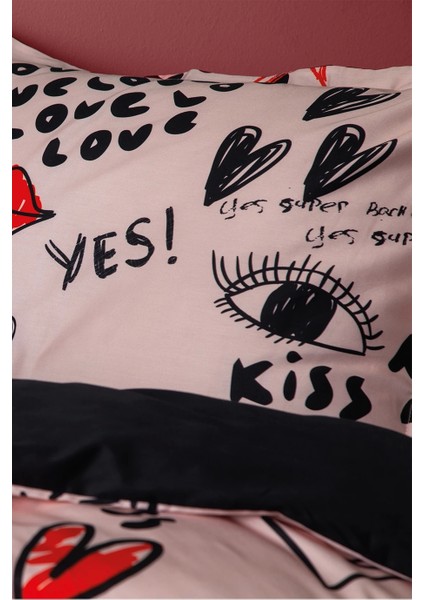 Xoxo 210 Tc (83 Tel) Dijital Pamuk Saten Tek Kişilik Nevresim Takımı