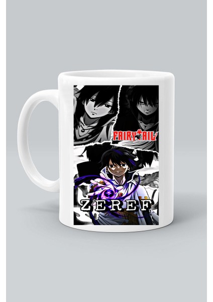 Zeref Dragneel Karakter Anime Fairy Tail Baskılı Klasik Beyaz Kupa Bardak