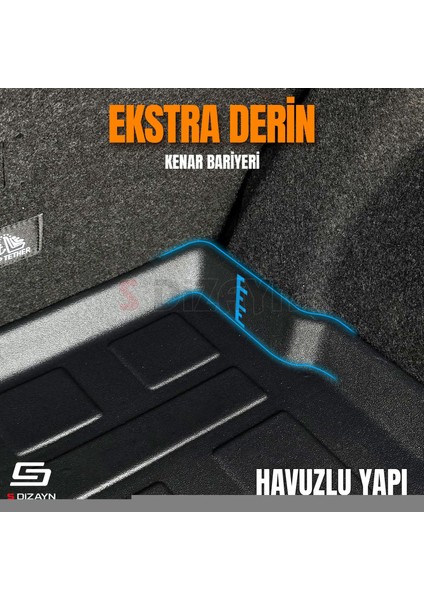 Vw T-Cross 3D Pro Bagaj Havuzu 2022 Üzeri A+ Kalite