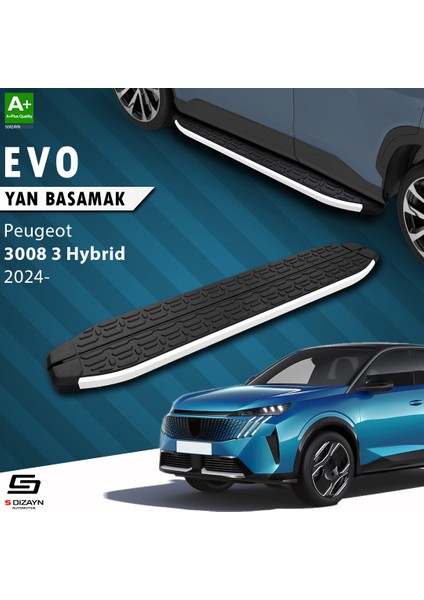 Peugeot 3008 3 Hybrid Evo Aluminyum Yan Basamak 183 cm 2024 Üzeri A+ Kalite