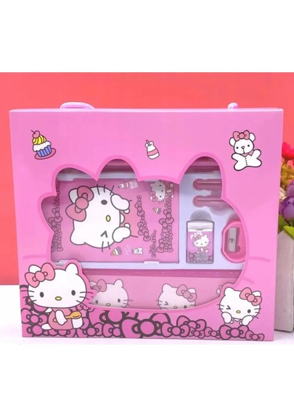Sanrio Kuromi Hello Kitty 8 Parça Kırtasiye Seti Okul Seti Hello Kitty My Melody Kırtasiye Seti