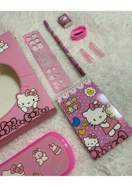 Sanrio Kuromi Hello Kitty 8 Parça Kırtasiye Seti Okul Seti Hello Kitty My Melody Kırtasiye Seti fırsatları