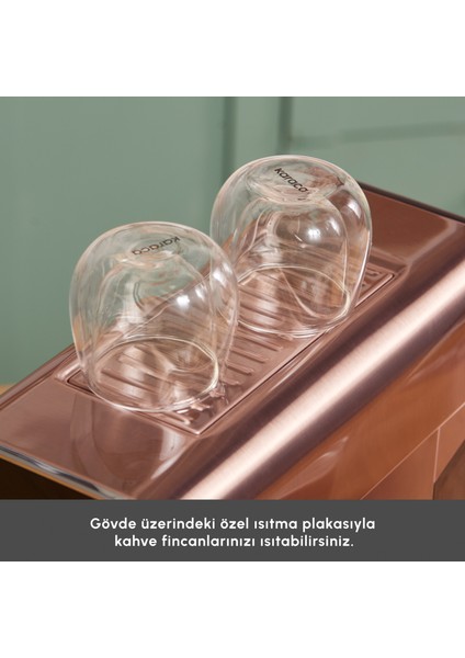 Mycaffee Barista S20 Entegre Süt Hazneli Otomatik Espresso ve Latte Makinesi Copper