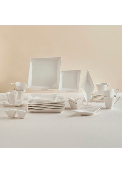 Forever Bone Origami 26 Parça 6 Kişilik Kahvaltı Takımı