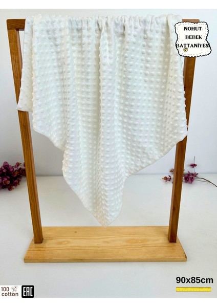 Nohut Kız / Erkek Bebek Battaniyesi Kundağı Çift Katlı %100 Pamuklu Çok Amaçlı Örtü 90X85CM