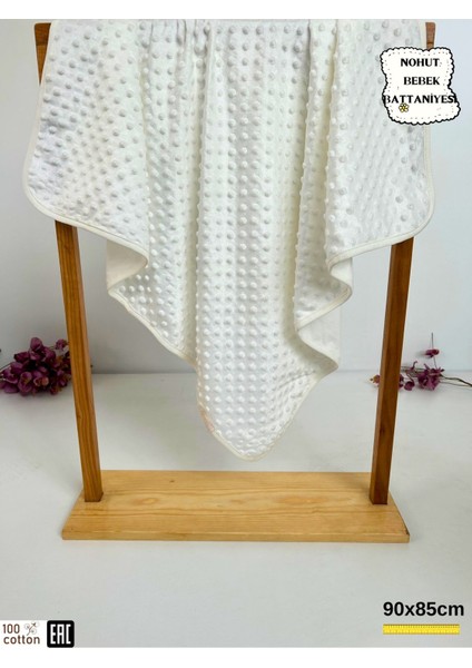 Nohut Kız / Erkek Bebek Battaniyesi & Kundağı Çift Katlı %100 Pamuklu Çok Amaçlı Örtü 90X85CM BTN11003
