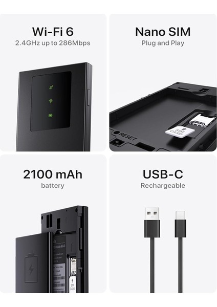 Mf3 4g Lte Wifi6 Taşınabilir Mobil Router