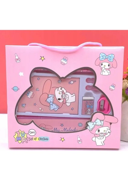 Sanrio Kuromi Hello Kitty 8 Parça Kırtasiye Seti Okul Seti Hello Kitty My Melody Kırtasiye Seti