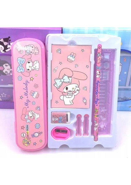 Sanrio Kuromi Hello Kitty 8 Parça Kırtasiye Seti Okul Seti Hello Kitty My Melody Kırtasiye Seti indirimleri