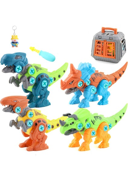 Sökme Dinozor Model Seti Dıy Vidalı Montaj Yapı Blokları Bulmaca Çıkarılabilir Montaj Erkek Oyuncakları (Yurt Dışından)