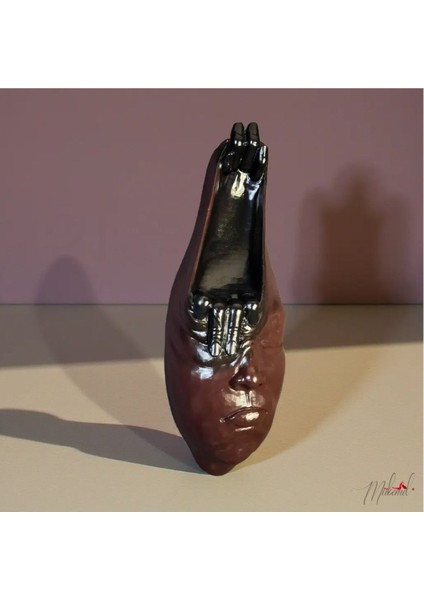 Sessiz Tutuş - Duvar Asılı Soyut Yüz, El Yapımı, Mücadeleyi Gösteren - Mukemel Orijinal Tasarımlar indirimleri