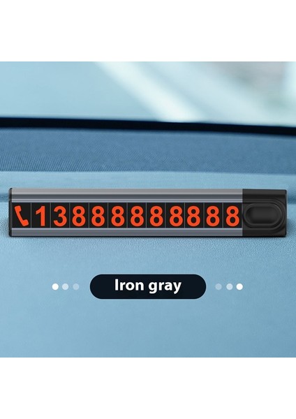 Araba Araba Park Telefonu Kaldırma Plakası Hareketli Araba Metal Plaka Gizlenebilir Yaratıcı Geçici Park Plakası (Yurt Dışından)