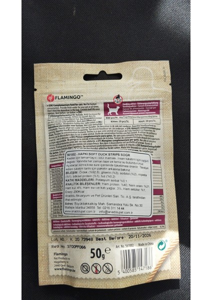 Hapki Ördekli Şerit Kedi Ödülü 50gr