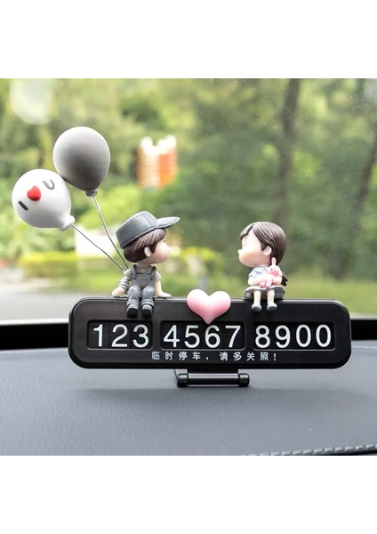 Araç Içi Plaka Geçici Park Plakalı Araba Cep Telefonu Telefon Numarası Kartı Süsler Dekoratif Malzemeler (Yurt Dışından)