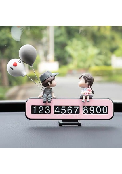Araç Içi Plaka Geçici Park Plakalı Araba Cep Telefonu Telefon Numarası Kartı Süsler Dekoratif Malzemeler (Yurt Dışından)