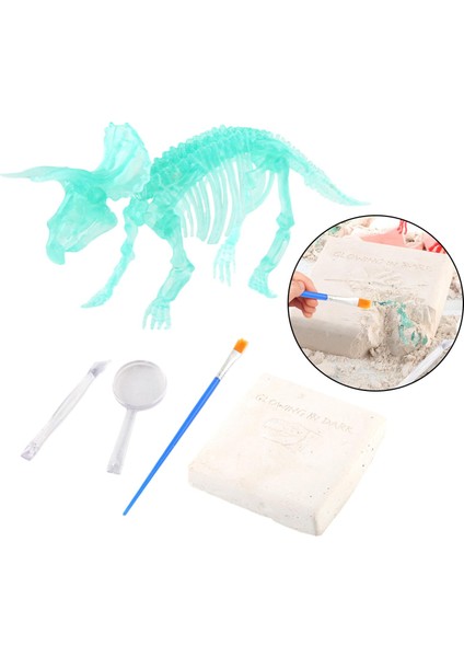 Kids Dinozor Arkeoloji Dino Oyuncak Triceratops (Yurt Dışından)