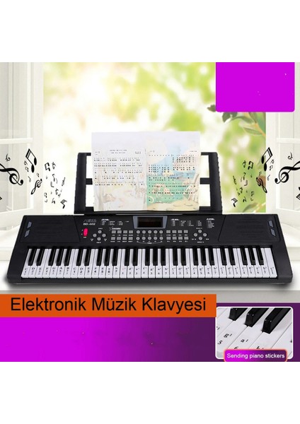 Dijital Klavye Piyano 61 Tuşlu Profesyonel ve Taşınabilir Elektronik Müzik Aleti fırsatları