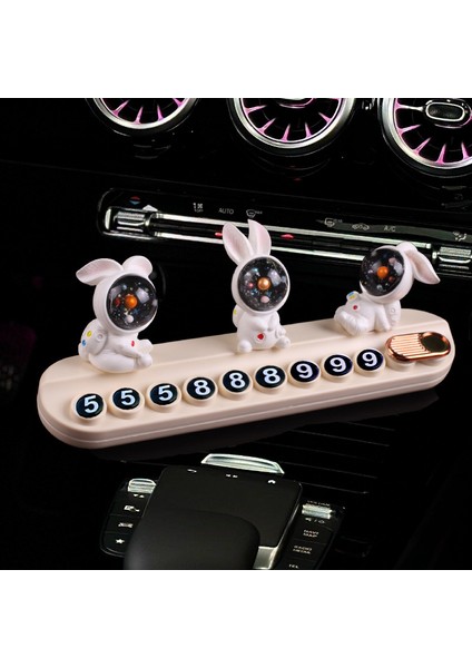 Araba Telefon Plakasını Taşı Sevimli Sense Spaceman Geçici Park Numarası Plakası Araba Süslerini Taşı (Yurt Dışından)