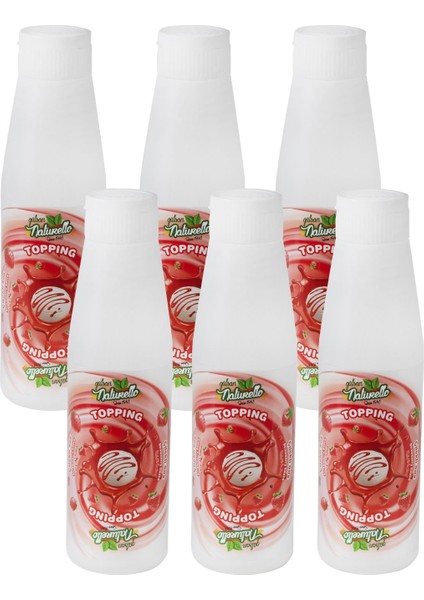 Naturello Çilekli Topping Sos 1000 gr x 6lı Koli