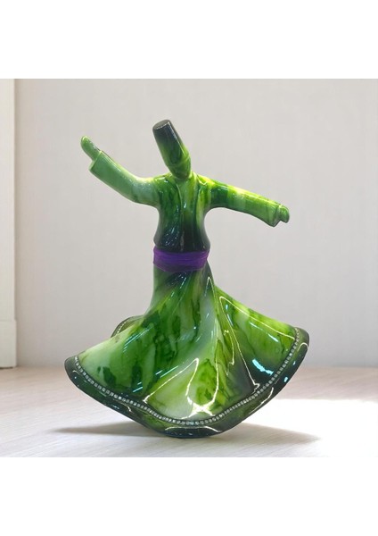 Seramik Dekoratif Semazen Biblo 22 cm Yeşil