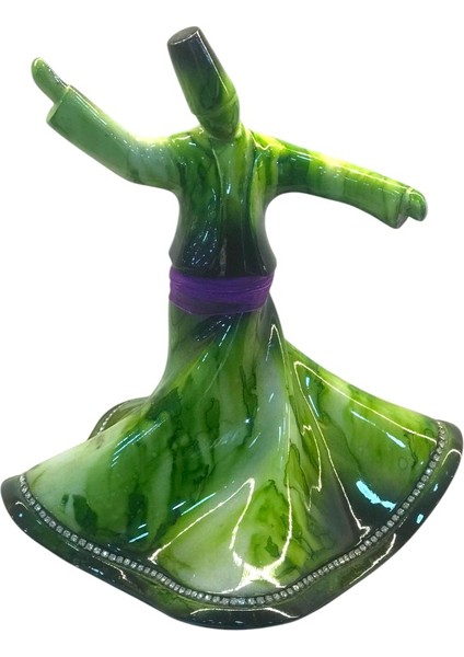 Seramik Dekoratif Semazen Biblo 22 cm Yeşil