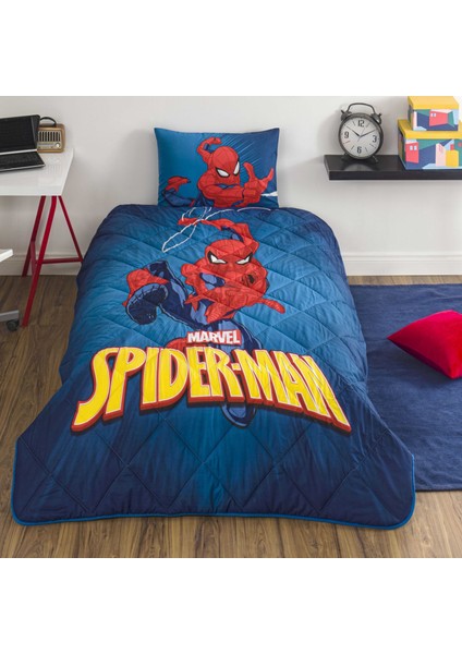 Taç Lisanslı Spiderman Classical Tek Kişilik Pamuk Yorgan Seti