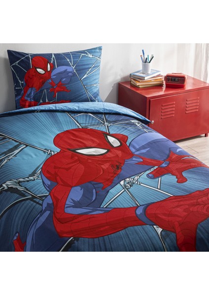 Taç Lisanslı Spiderman Classical Tek Kişilik Pamuk Yorgan Seti