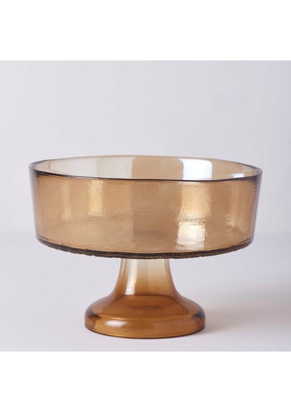 Gleam Cam 21 cm Ayaklı Servis Amber