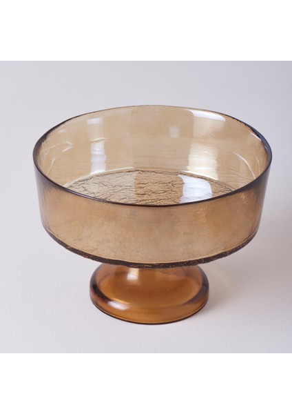 Gleam Cam 21 cm Ayaklı Servis Amber
