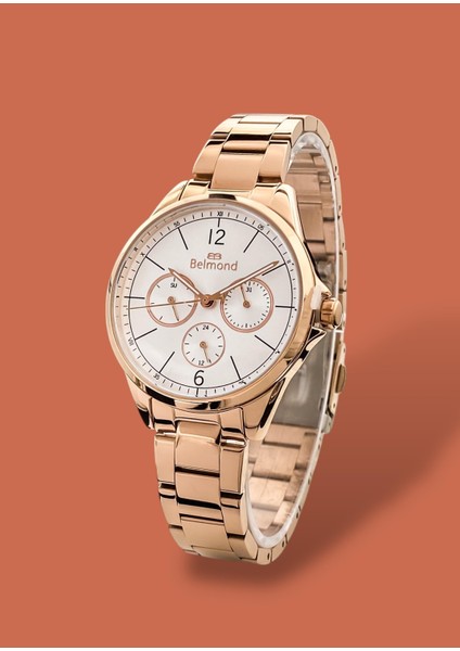 Fonksiyonları Aktif 3 Atm Su Geçirmez Rose Gold Renk Çelik Kordon Kadın Kol Saati