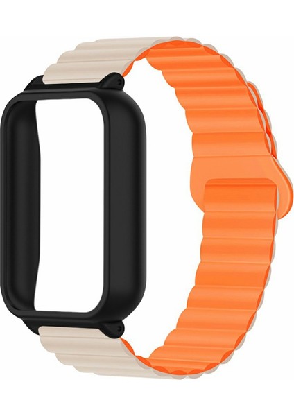 Xiaomi Smart Band 9 Pro Için Silikon Kayış Pc Kasalı Yedek Manyetik Döngü Saat Bandı - Starlight/turuncu (Yurt Dışından) fiyatları