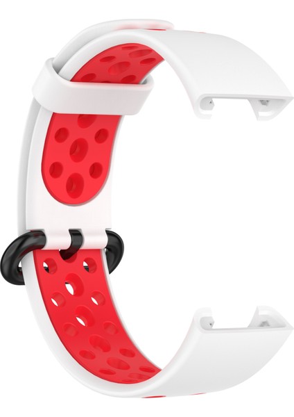 Xiaomi Redmi Watch/mi Watch Lite Için Çift Renkli Silikon Akıllı Saat Bandı - Beyaz/kırmızı (Yurt Dışından) fırsatları