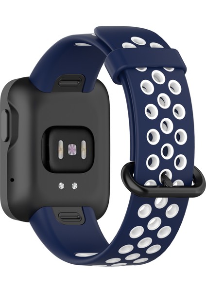Xiaomi Redmi Watch/mi Watch Lite Için Çift Renkli Silikon Akıllı Saat Bandı - Mavi/beyaz (Yurt Dışından)